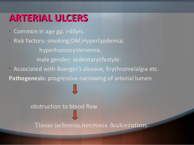 causes of arterial ulcers
